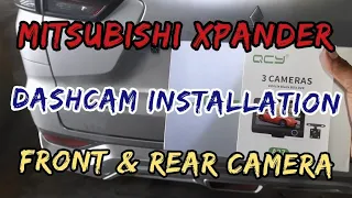 Mitsubishi Xpander Dashcam Front and Rear Camera installation. (DiY tutorial) #qcy a27