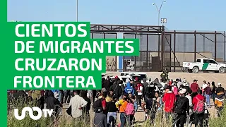 Videos: tras rumor, cientos de migrantes cruzan a EU