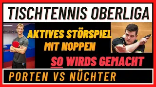 Tischtennis 🏓 Oberliga / aktives Störspiel mit Noppen 😖