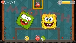 RED BALL 4 (OM NOM+ SPONGE BOB) BALL 'FUSION BATTLE' with (OM NOM + SPONGE BOB) BOSSES VOLUME 5