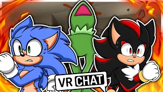 Movie Sonic And Movie Shadow Meet Kermit In VRCHAT!!