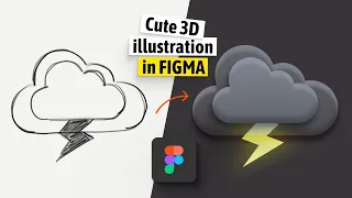 Figma for digital artists | Cute 3d illustration on Figma | Figma Tutorial