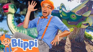 DINOSAUR ADVENTURE FUN! | Blippi Learns Animals | Children Explore |  Educational Videos For Kids