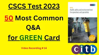 CSCS Card UK | CSCS Test 2023 | CiTB Test | CSCS Test Preparation | CSCS Test for Green Card 2023