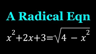 A Cool Radical Equation | Math Olympiads