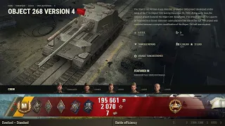 World of Tanks 🎖️ Overlord Object 268 Version 4 🎯 3 Kills 9,705 Damage