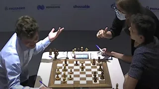 Magnus Carlsen Laughs at Arbiter's Decision After He Claimed a Draw by Repetition in World Cup 2021