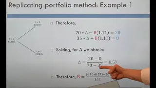 Lecture 12 Option pricing - risk neutral probability method