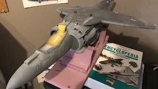 HobbyBoss 1/18 AV8B Harrier Build Part 7: Paint'n