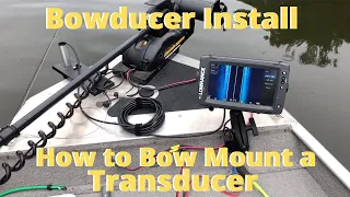 Bowducer install on Bass Tracker!  Install a bow mount transducer without using the trolling motor.