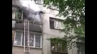 ГТРК ЛНР  Новости  21 июля 2015 пожар на балконе