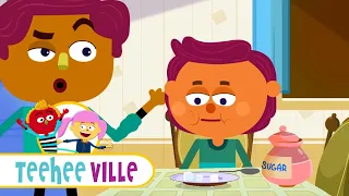 TeeHee Town (French) | Johny Johny oui papa | Comptines pour enfants | TeeHee Ville