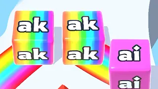 JELLY RUN 2048 — ALPHABET CUBES: TWO LETTERS aa-az*