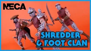 NECA NYCC Exclusive SHREDDER & FOOT CLAN Mirage Comics 4 Pack Action Figure Toy Review