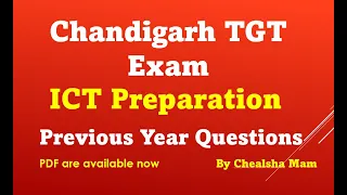 Chandigarh TGT ICT Previous Year Question |Chandigarh TGT ICT PYQ | ICT Class|Computer with Chealsha