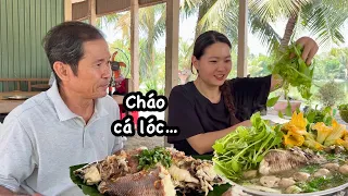 Nhổ mớ cải ngao đầu vụ Quyên NẤU NỒI CHÁO CÁ LÓC ăn cùng, mừng cơn mưa đã đến