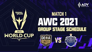 DEWA UNITED (ID) VS BURIRAM UNITED (THAI) MATCH 1 | AWC 2021 Grup Stage Day 5 | Garena AOV Indonesia