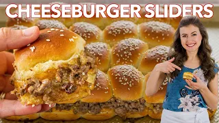 CHEESEBURGER SLIDERS (Hawaiian Roll Sliders Recipe)