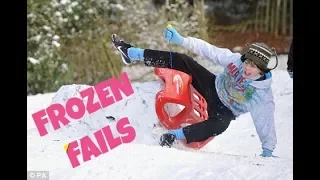 FROZEN FAILS | Funny People Falling on ICE Compilation