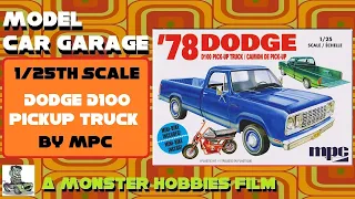 Model Car Garage - The 1978 Dodge D100 Pickup Truck by MPC - A Model Kit Unboxing Video
