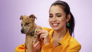 Sofia Carson Plays With Puppies While Answering Fan Questions