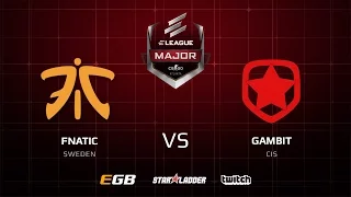 fnatic vs Gambit, map 1 cache, ELEAGUE Major 2017