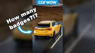 AMG A45 S - badge blitz! | carwow #Shorts