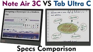 Boox Note Air 3 C VS Tab Ultra C - Specs comparison