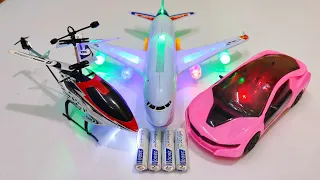 3D Lights Airbus A380 and HX708 Rc Helicopter Unboxing | remote control car | aeroplane | airbus