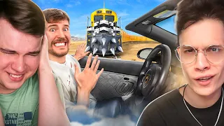 MRBEAST: ПОЕЗД VS LAMBORGHINI | РЕАКЦИЯ