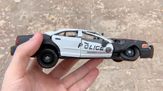 Smashed a policeman ford from PLASTILIN. Crush test. NEW