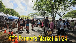 [4K] KCC Farmer's Market 6/1/24 in Honolulu, Oahu, Hawaii