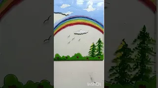 Rainbow glass painting#Shorts#trending (voice credit by @Mr.Roshan 3D art