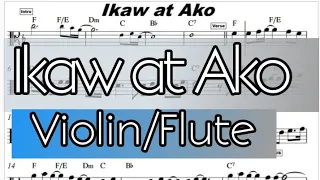 Ikaw at Ako for Violin Sheet Music and Backing Track in F not E I Moira and Jason