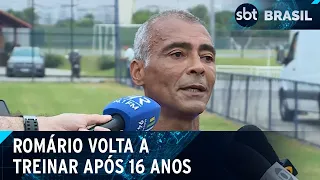 Com a notícia da volta de Romário aos gramados, o jogador volta a treinar | SBT Brasil (25/04/24)