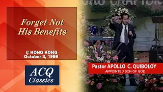 Forget Not All His Benefits @ HONG KONG October 3, 1999 [ACQ CLASSICS]