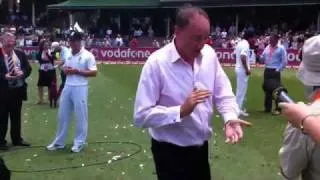 Aggers's Sprinkler Dance After England Win The Ashes 2010/11