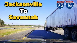 Jacksonville , Florida to Savannah , Georgia, USA / I-95 , I-16