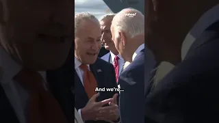 Schumer caught on hot mic lamenting GA Senate race to Biden #shorts