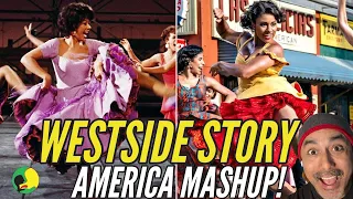 "America" - West Side Story 1961/2021 MASHUP Reaction