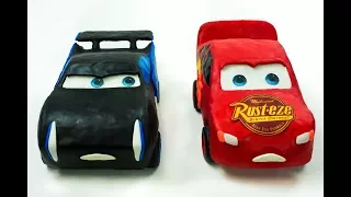Cars 3 Jackson Storm vs. Lightning McQueen Play Doh | 🏁 Race to the Finish Line 🏁