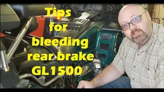 Tips for bleeding the rear brake on a GL1500
