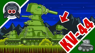 KV-44 Saboteur Mode. Steel Monster vs Super Mutants. Cartoons About Tanks