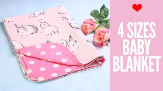 How to Make a Baby Blanket - 4 Sizes