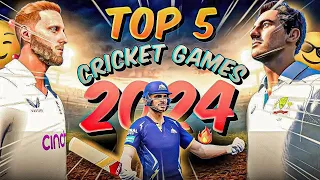 TOP 5 🔥 CRICKET GAMES FOR ANDROID 2024❗️BEST CRICKET GAMES WITH HIGH GRAPHICS 😱