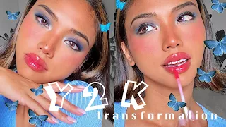 Y2K TRANSFORMATION 🦋 2000s hair & makeup tutorial ft mini Princess Polly Haul