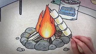 Barbecue, marshmallow stop motion :: selfacoustic