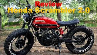 Review a fondo de la Honda Scrambler 2.0 ( Honda Cargo 150cc) // Cafe Racer Build // Moto Custom