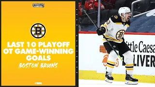 Last 10 Playoff Overtime Goals from the Bruins