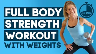 40 Min Full body Low Impact Strength Workout With Weights + Mini Bands (GREAT WORKOUT!)